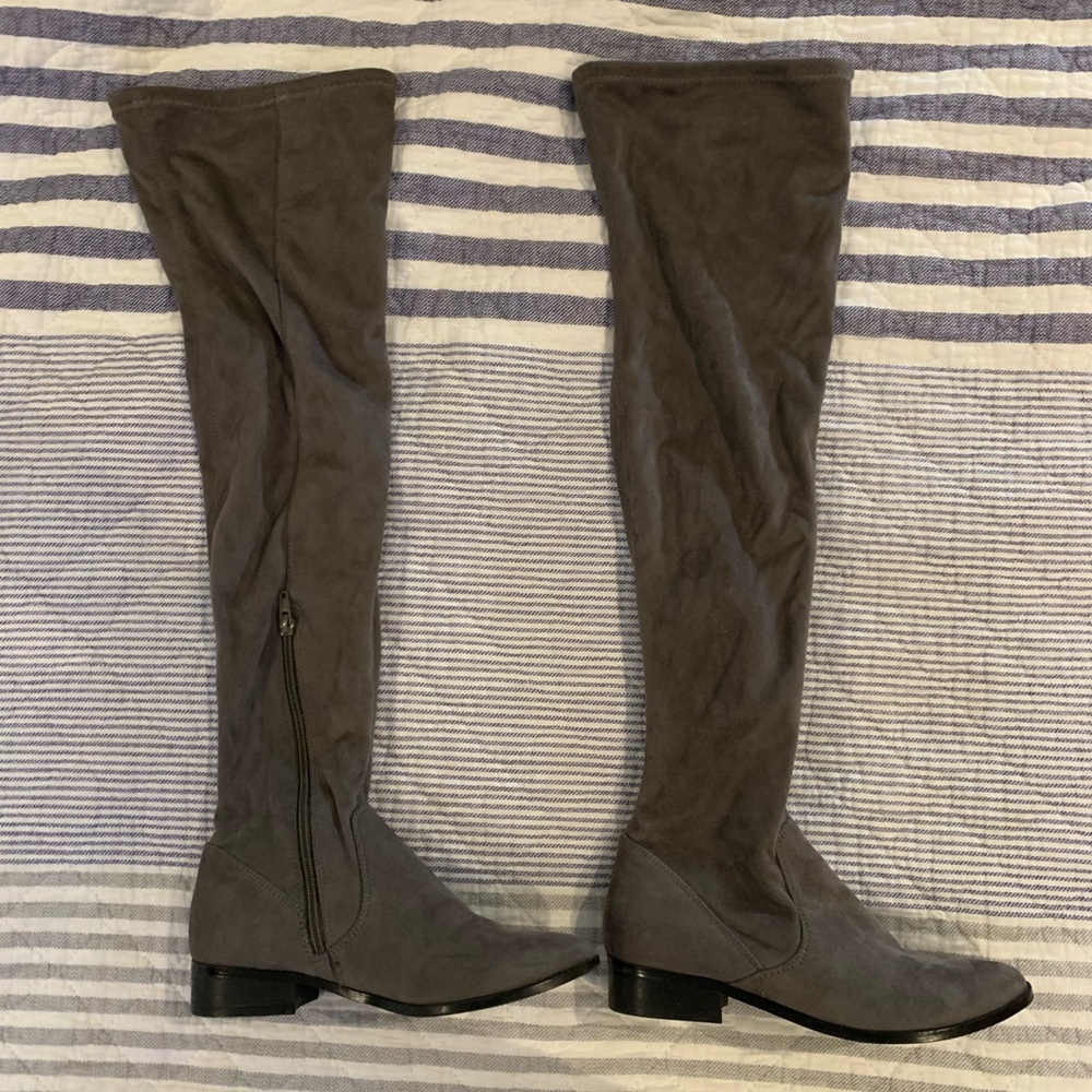 Aldo Grey over the knee boots! Size 6.5 ❤️ Worn Once!